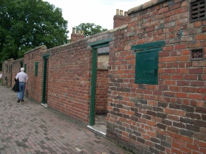 One of the rows of pit cottages at Beamish Museum. 